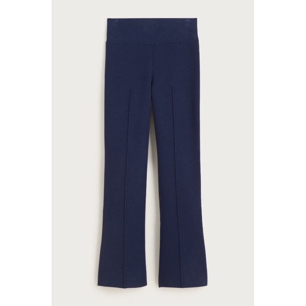 J.CREW Petite New Delaney Kickout Sweater Pant Small Navy Blue NEW Flare CN741